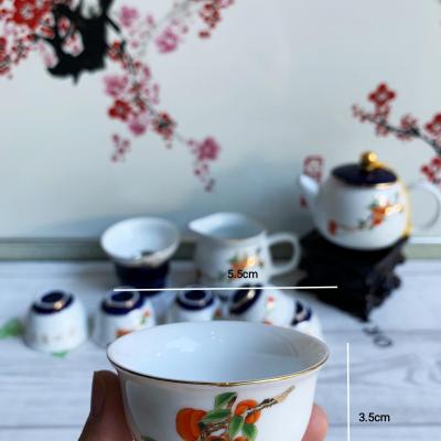 Bộ Ấm Chén Họa Tiết Cây Hồng